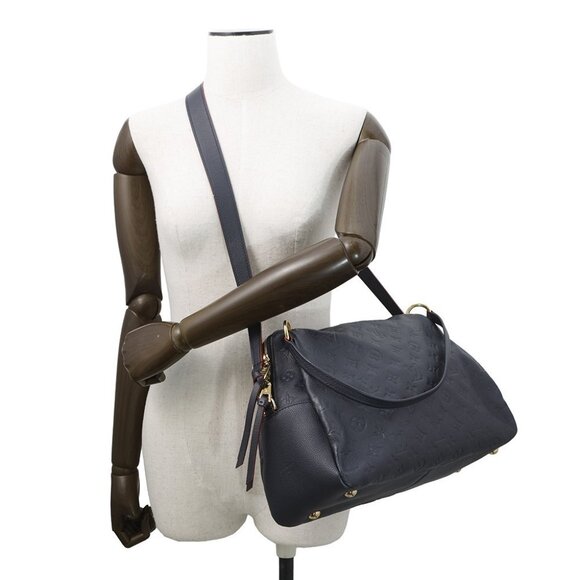 LOUIS VUITTON Pomthieu Size PM Monogram Empreinte Leather Marine Rouge M43721 - Picture 3 of 15